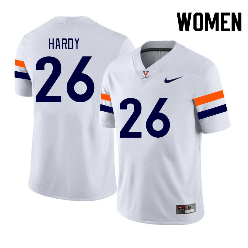 Women #26 Caleb Hardy Virginia Cavaliers College Football Jerseys Stitched Sale-White